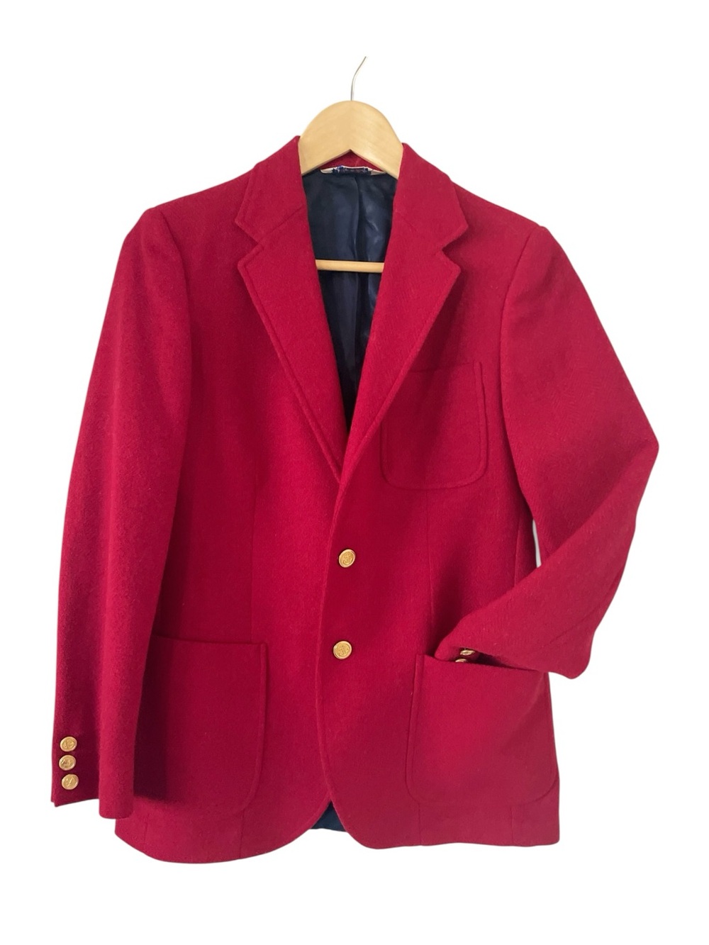 Vintage J. G. Hook 100% Wool Red Academia Blazer sz 10
